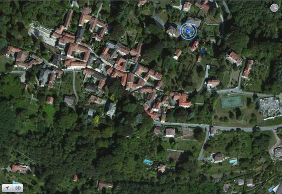 Aerial View of Vacciago from Google Maps (believed to be Summer 2012)